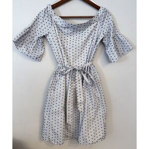 Banana Republic Swiss Dot Off-Shoulder Dress Size S‎